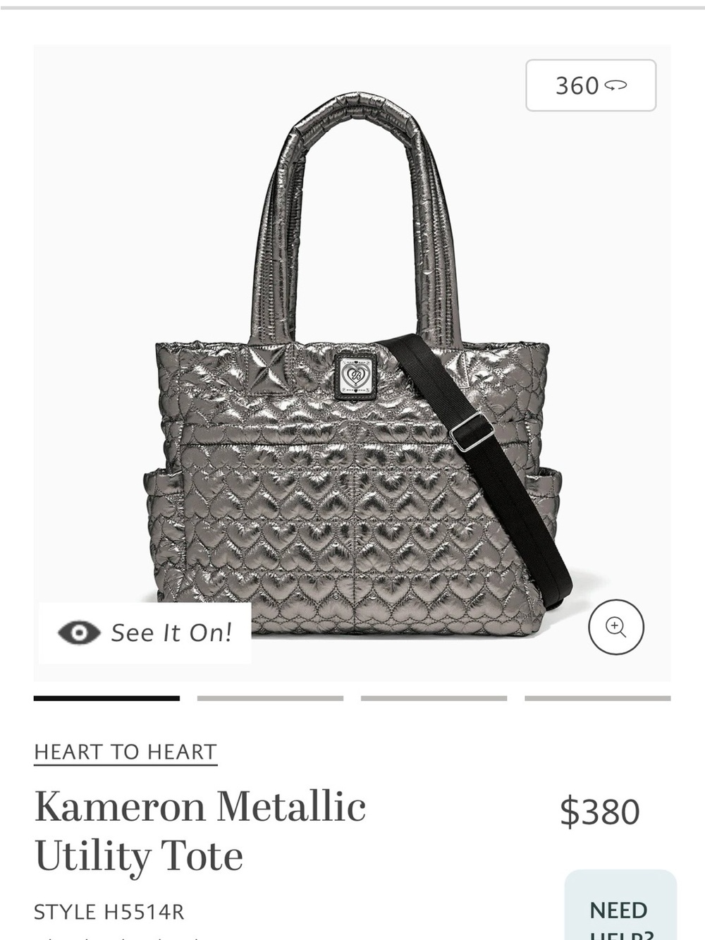Brighton Kameron Metallic Utility Tote - Silver